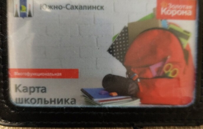 Найдена карта школьника и деньги