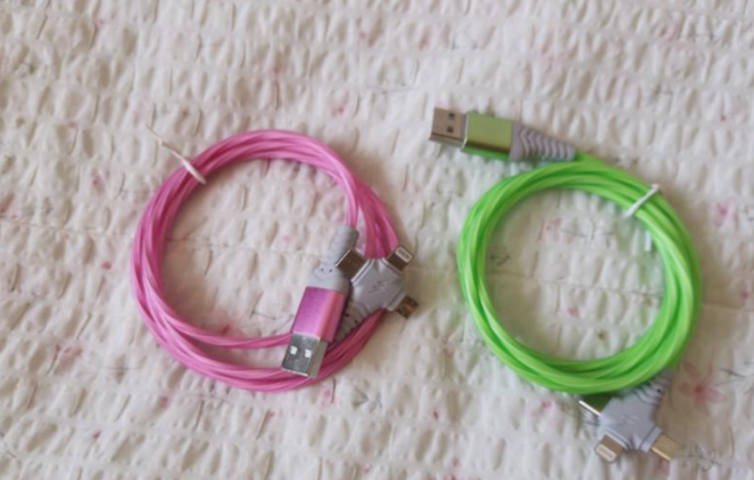 Светящийся шнур зарядки телефона ( Micro USB. Type C. iPhon).