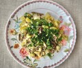 Капуста с грибами и папоротником